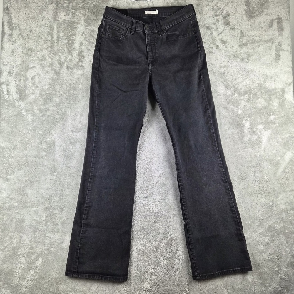 Levis Jeans Womens 10 (fits 29x30 )Black Classic Bootcut Denim Stretch Y2K